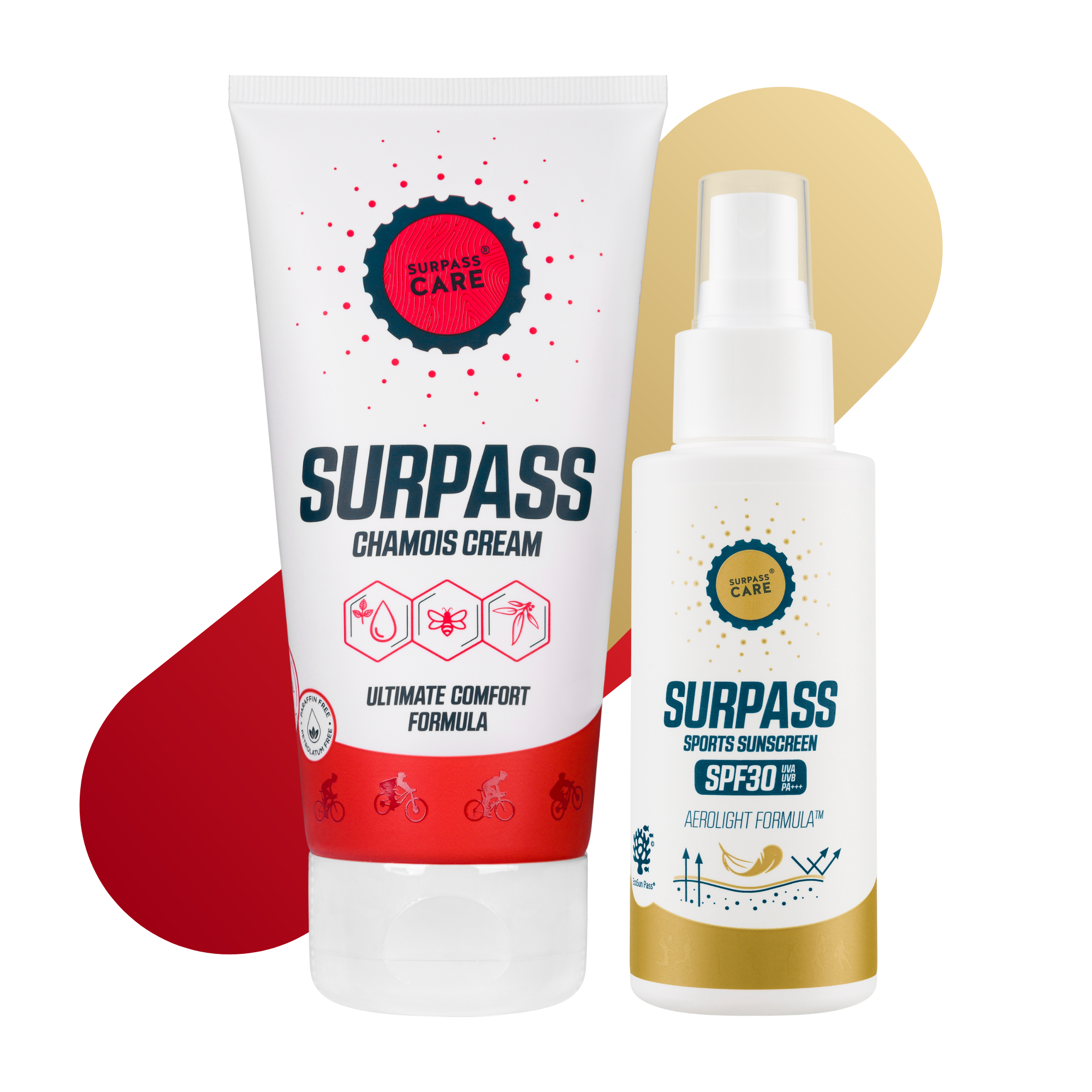 SURPASS Sunscreen SPF 30 & Chamois Cream Cycling Bundle
